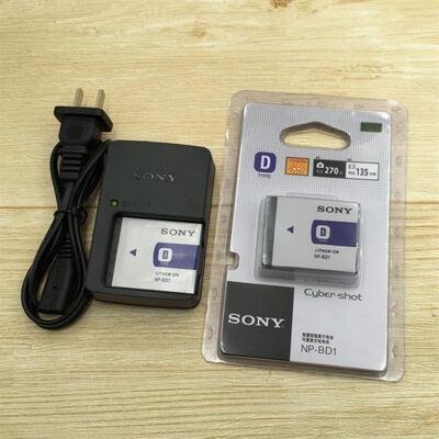 索尼DSC-T70T75T90TX1T2T500T900照相机电池+充电器NP-BD1