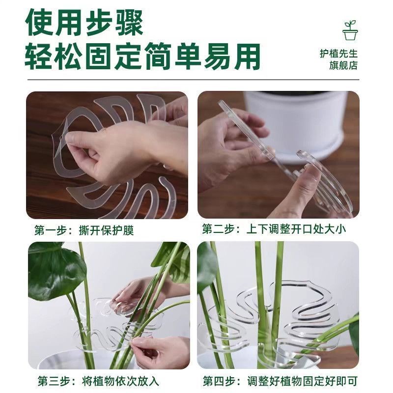 花草固定器龟背竹支撑杆花支撑架枝干收拢架植物防倒伏支架绿植