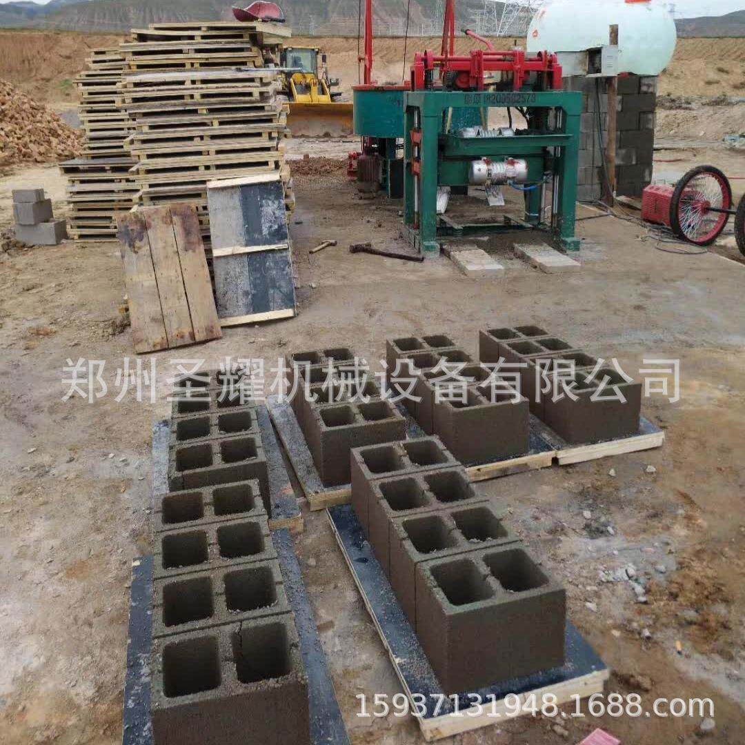 空心制砖机湖北黄冈半自动水泥垫块机可更换模具一机多用免烧砖机