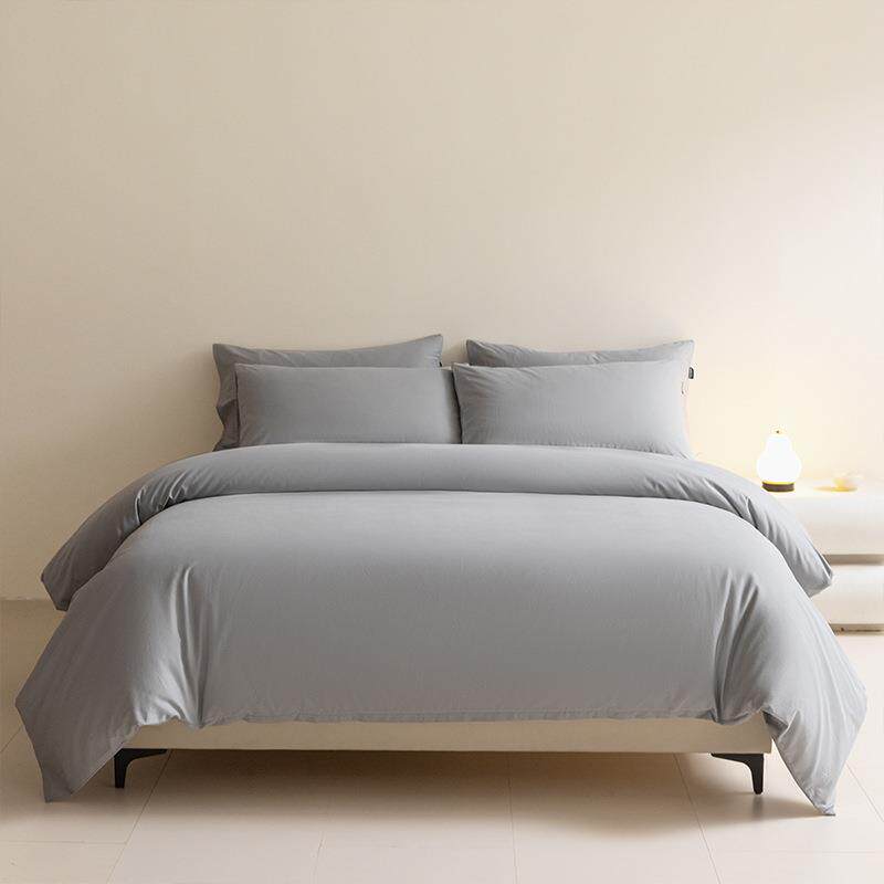 简约纯色A类100支长绒棉磨毛单被套纯棉床上用品被罩单件南通家纺