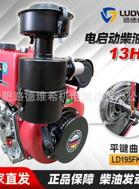 单缸风冷柴油机195FKE切割机碎枝机平板夯发动机头油滤式
