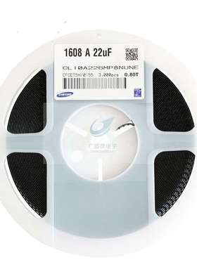 贴片电容0603 226M 226MP 22UF X5R 20% 10V 0.80T厚度 黑带 现货