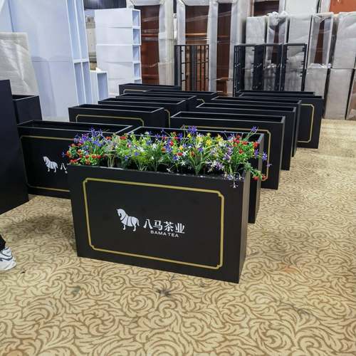 户外不锈钢花箱 隔断花槽 售楼处花盆餐厅商场花圃休闲坐凳大花桶