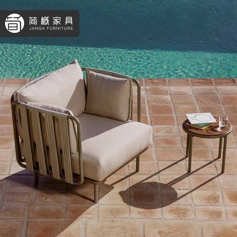 高端户外别墅藤编沙发家具休闲花园庭院组合敏思露台室外桌椅组合