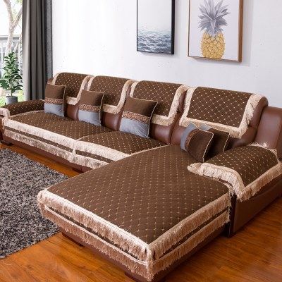 真皮沙发垫四季通用防滑坐垫简约现代欧式布艺沙发套罩流苏沙发巾,居家布艺,沙发垫,淘宝优惠券,粉丝福利购,淘宝优惠卷