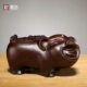 猪摆件黑檀木送礼开业客厅电视柜木质家居雕刻店铺雕猪工艺品装 饰