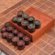 象棋紫檀瘤中国象棋紫檀木盒棋红木瘿弈送流5cm象棋子木收藏品