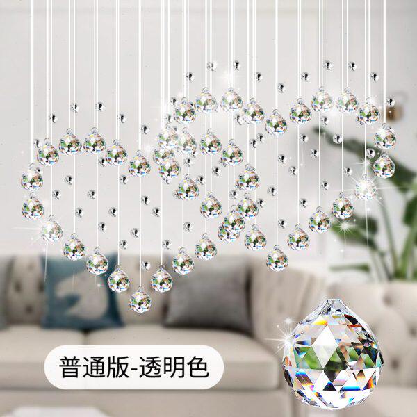 新款门帘隔断帘水晶珠帘免打孔客厅挂帘半玄关卧室装饰帘帘子心形