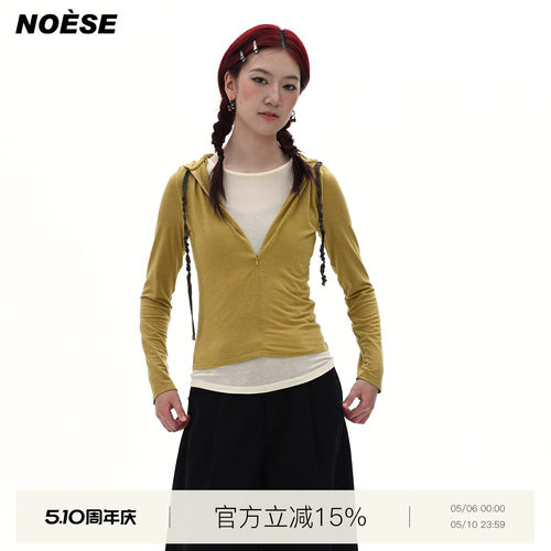 25AW拼接设计运动少女风针织女