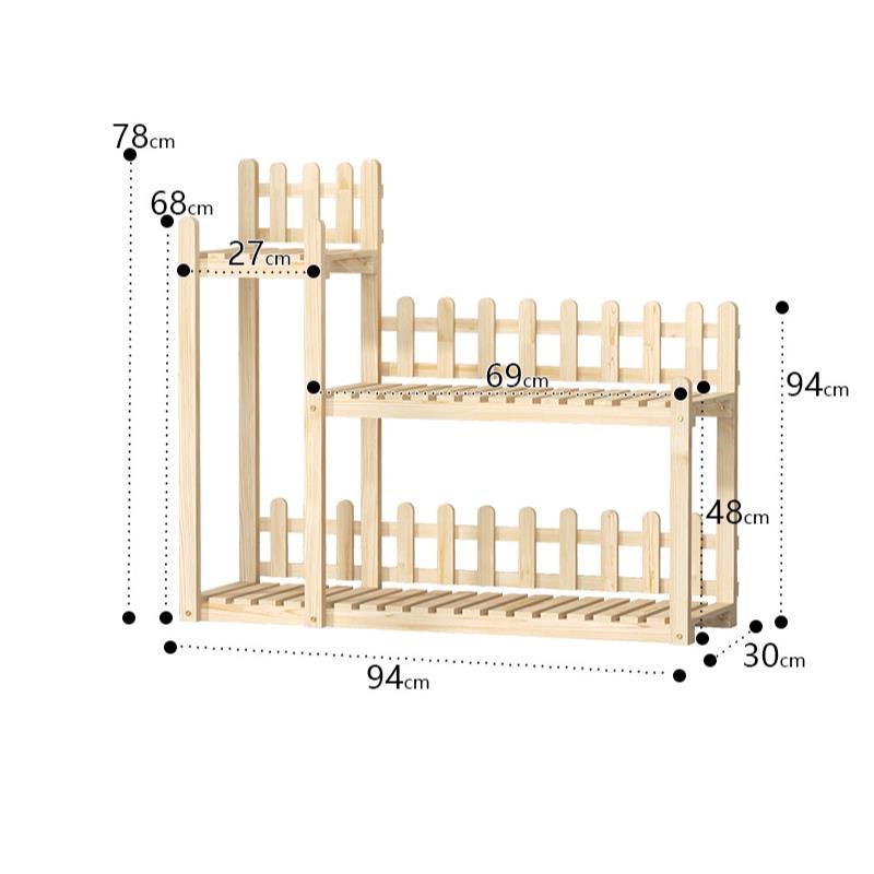 阳台实木户外防腐花架子室内客厅多层落地式N花盆多肉绿萝植物架
