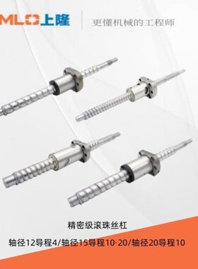 上隆原装滚珠丝杠BTWP1204/1510/1520/2010/2510-L500-T30-R-Y-B