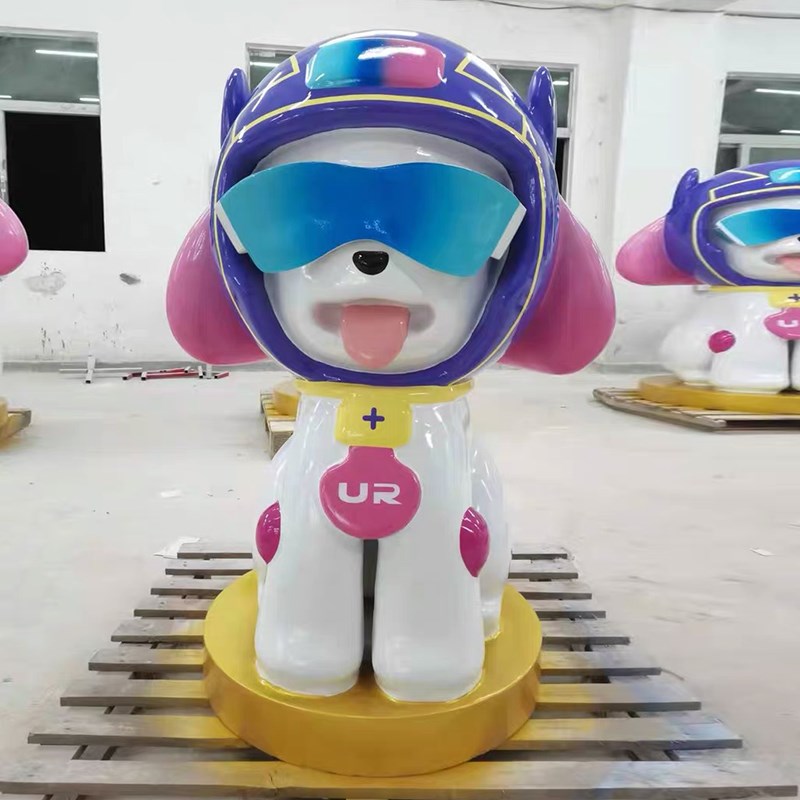 玻璃钢卡通雕塑定制动漫人物企业F形象公仔摆件声场装饰美陈