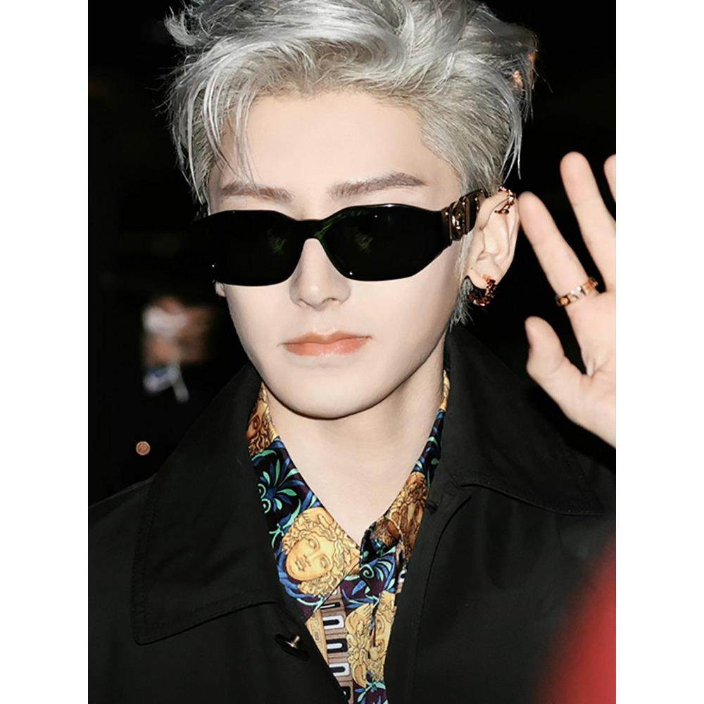 覆古猫眼太阳镜的男人，英俊和高端，2025新的偏光抗紫外线近视太