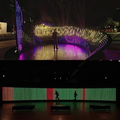 室外系统投影感应网红氛围灯创意秀灯条打卡控制动互街道光线条