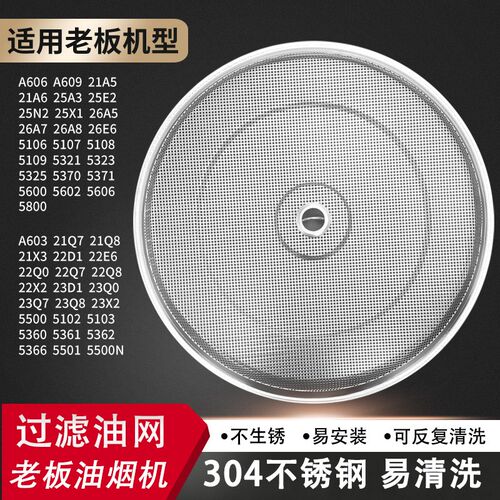 适用老板抽油烟机过滤网油网圆形烟罩配件23Q0/23Q7/23Q8/23X2