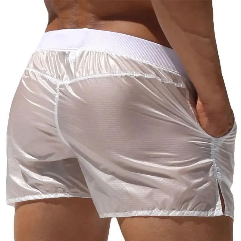 Summer Sexy Swimwear men swimsuit swimming trunks Transparen