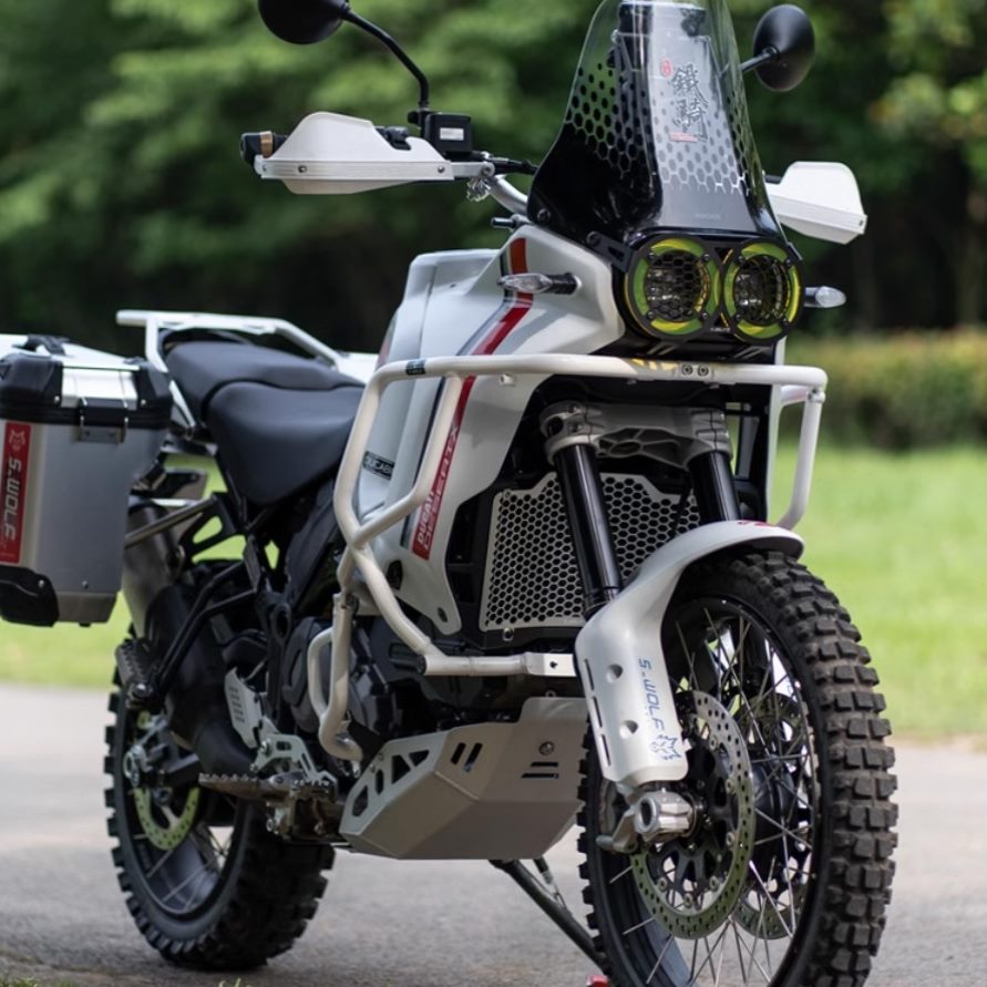 杠适用上X改装雪下护杠保险杠不锈钢sert狼杜卡迪DeX防摔沙漠