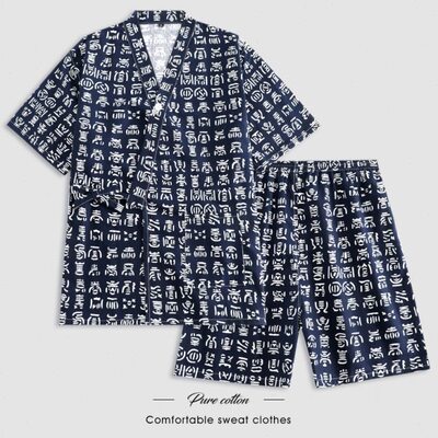 汗蒸服2024新款女棉麻情侣冬季家居服桑拿浴服按摩服系带水疗服男