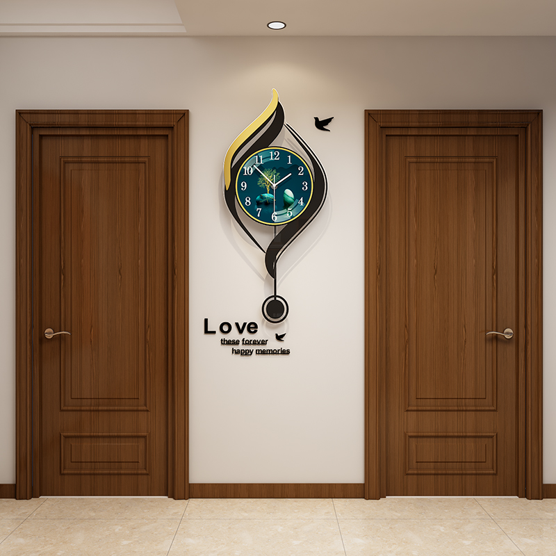 挂钟现代轻奢创意家用客厅艺术钟表D简约大气时尚餐厅装饰挂墙时