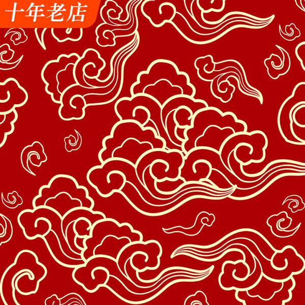 禅意电视背景墙纸祥餐厅客厅中国风古典壁纸饭店图案格云新中式风