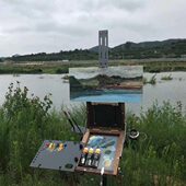 写生D质写生油画超薄粉超轻60多功能0碳纤维箱专业V3黑胡桃木水彩