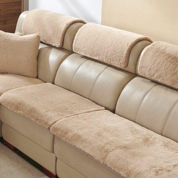 毛绒沙发垫加厚定制兔欧式保护套飘窗真皮沙发毛罩地毯榻榻米防滑