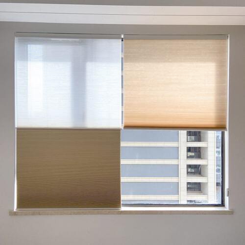 夜欧雅风法遮光蜂巢帘卧室拉隔热日帘免打孔珠办公室琴升降帘电动