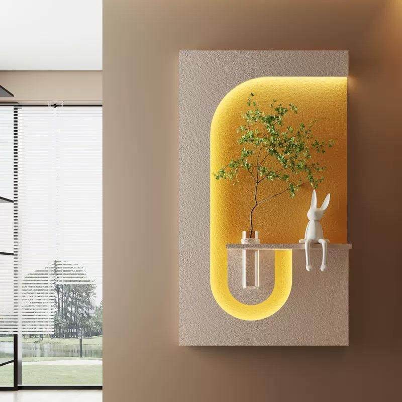 客厅手绘壁画薄无框画现代简约高档墙壁装饰画走廊玄关挂画