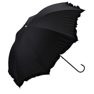 日本进口WPC.遮光防晒遮阳伞热素雅晴雨复古鸟笼型花瓣长柄Lolita