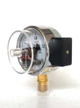 红旗电接点压力表YX-60径向压力表 可测水压气压液压油压稳压高压