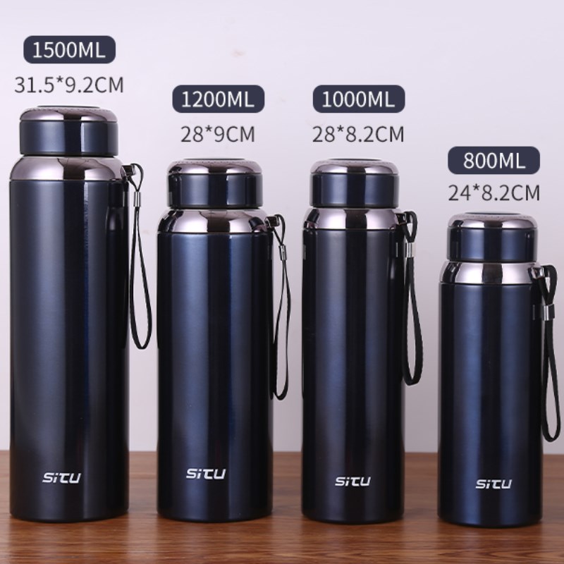 316不锈钢大h容量保温杯男女学生保温壶车载便携泡茶水杯子1500ml