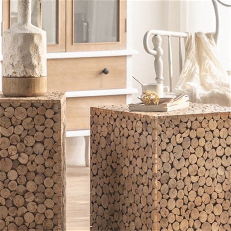 复古创意摆件实木民宿头卧室床小C茶几餐厅小方桌客厅沙发边几做