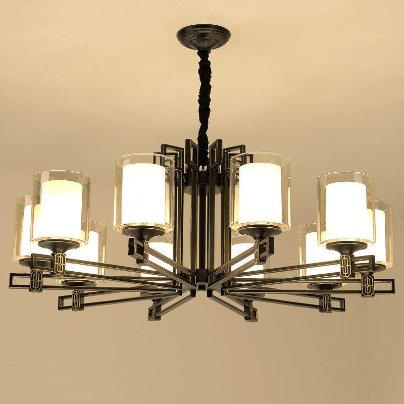 新中式吊灯客厅现代简约酒店大堂铁艺仿古中国风卧室茶楼餐厅灯具