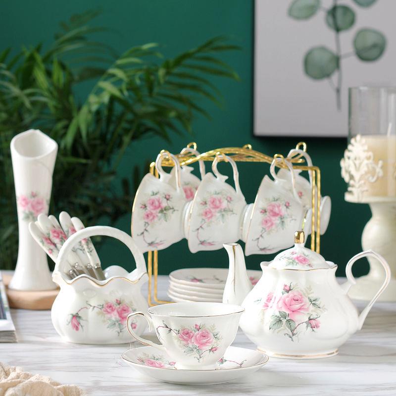 现代家用咖啡杯下午茶轻奢茶杯高档茶具套装红茶法式陶瓷西式