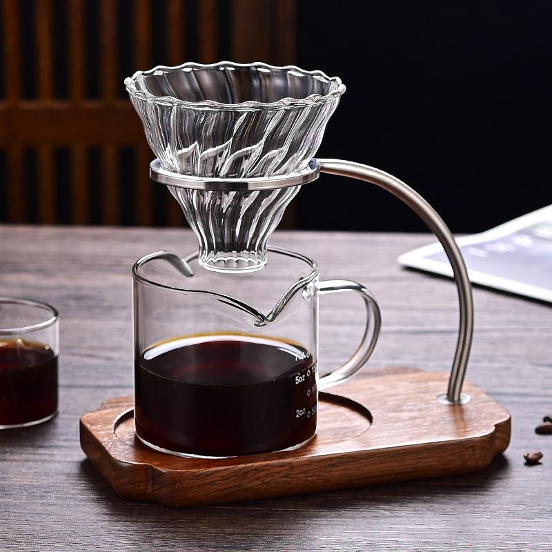 家用咖啡壶套装玻璃咖啡器具分享壶冲泡过滤滤杯玻璃咖啡杯