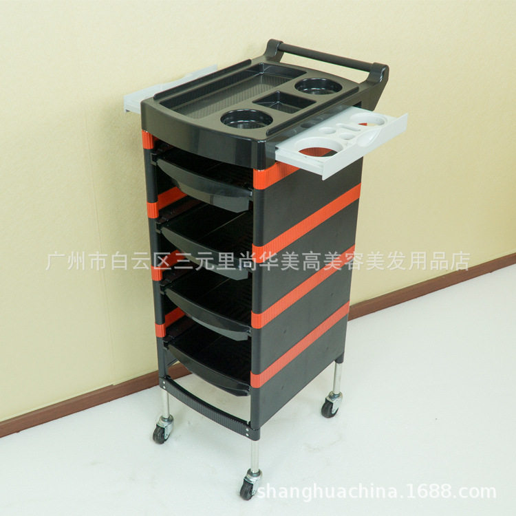 新款烫染发型师理发店加固专用手推杠车复古美发车发廊工具小推车