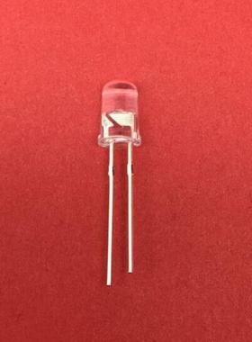 F5紫色直插件发光二极管高亮透明5MM圆头白发紫光有边LED灯珠紫灯