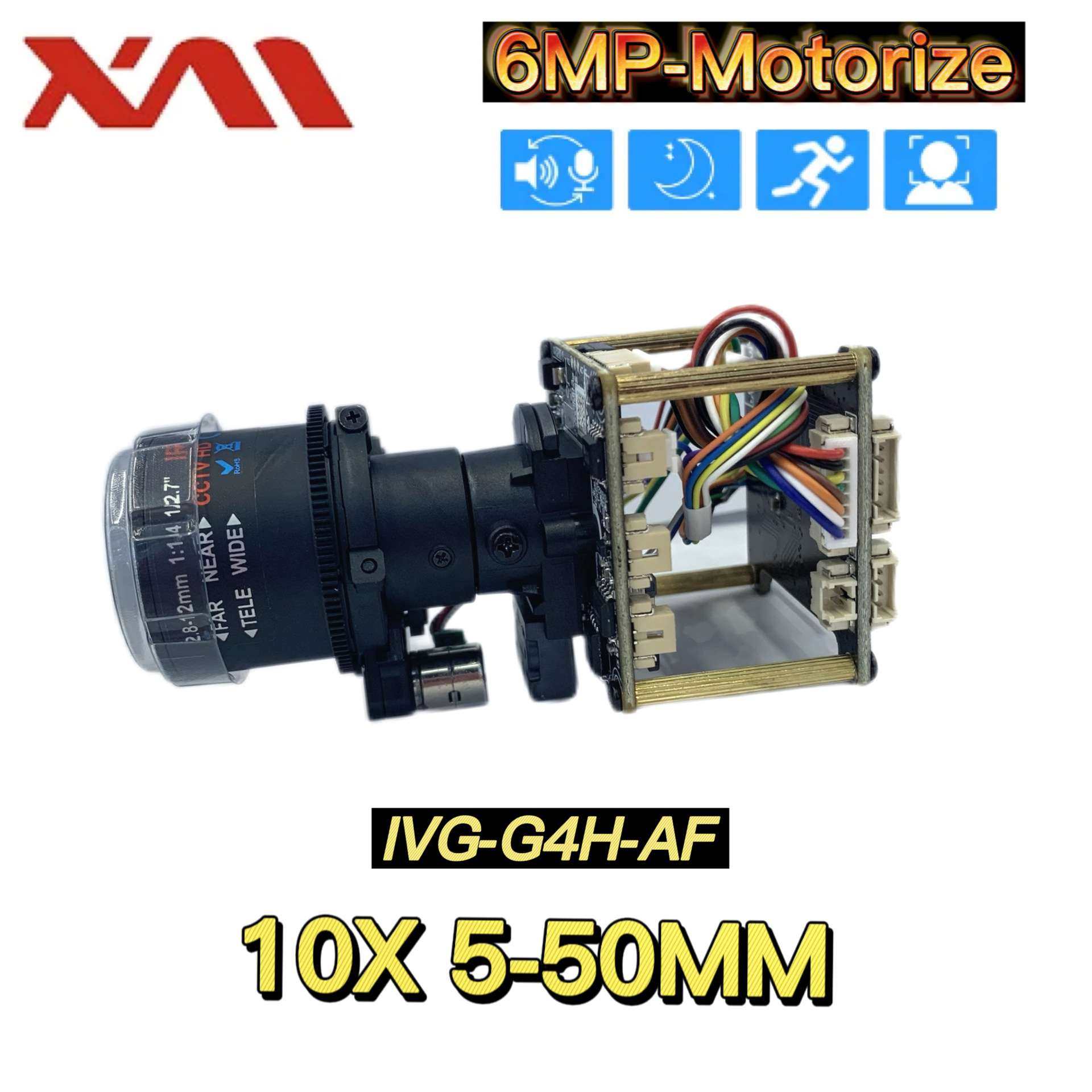 雄迈XM IVG-G4H-AF 400W 10倍自动聚焦高清芯片模组5-50MM 4MP