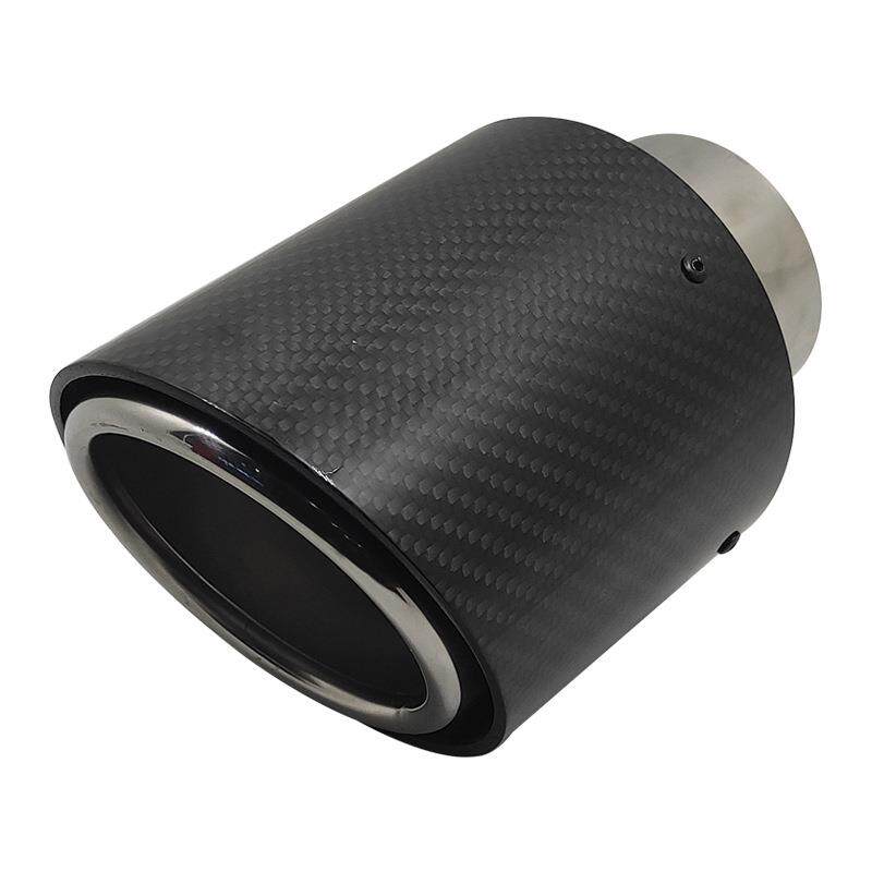 厂家直供 碳纤维亮光卷边小车适用单出尾喉 多种接口可订制排气管