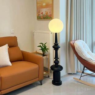 意大利复古罗马柱落地灯客厅沙发旁边轻奢卧室中古感床头台灯