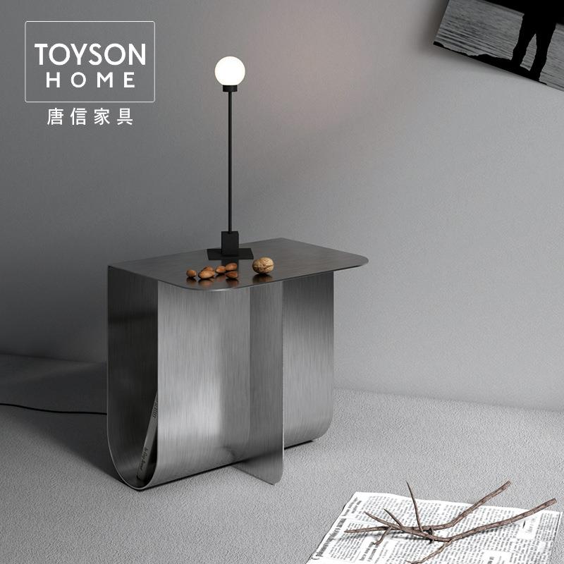 轻奢设计师小茶几简约现代创意沙发边几不锈钢卧室小桌子床头柜