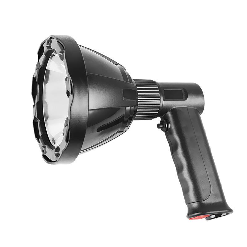 俱竞阳227手持式远射程探照灯家用停电应急手提灯超亮LED手电