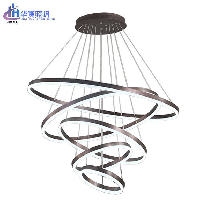 Z世代高端艺术轻奢吊灯现代简约大厅灯具三环餐厅灯饰客厅主灯