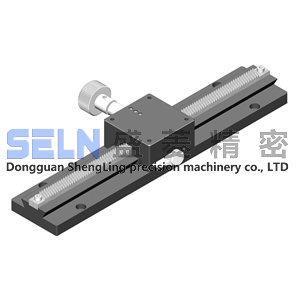 供应X轴LWX40 L200长行程燕尾槽型齿轮驱动旋钮手动微调滑台