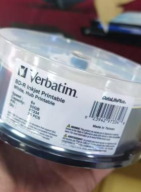 Verbatim/威宝BD-R 6X 50GB蓝光刻录盘可打印档案级25片P/N 97334