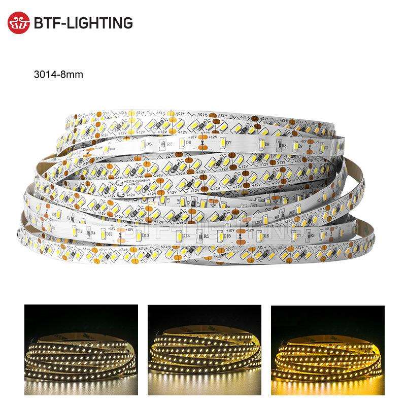 led灯带12v高亮灯珠3014贴片12v白光柜台广告5mm窄板宽12V软灯条