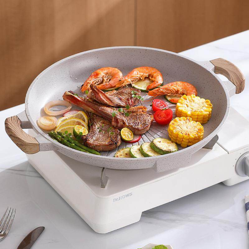 多功能商用家用麦饭石卡式炉韩式户外烤肉盘煎盘烧烤盘烤盘