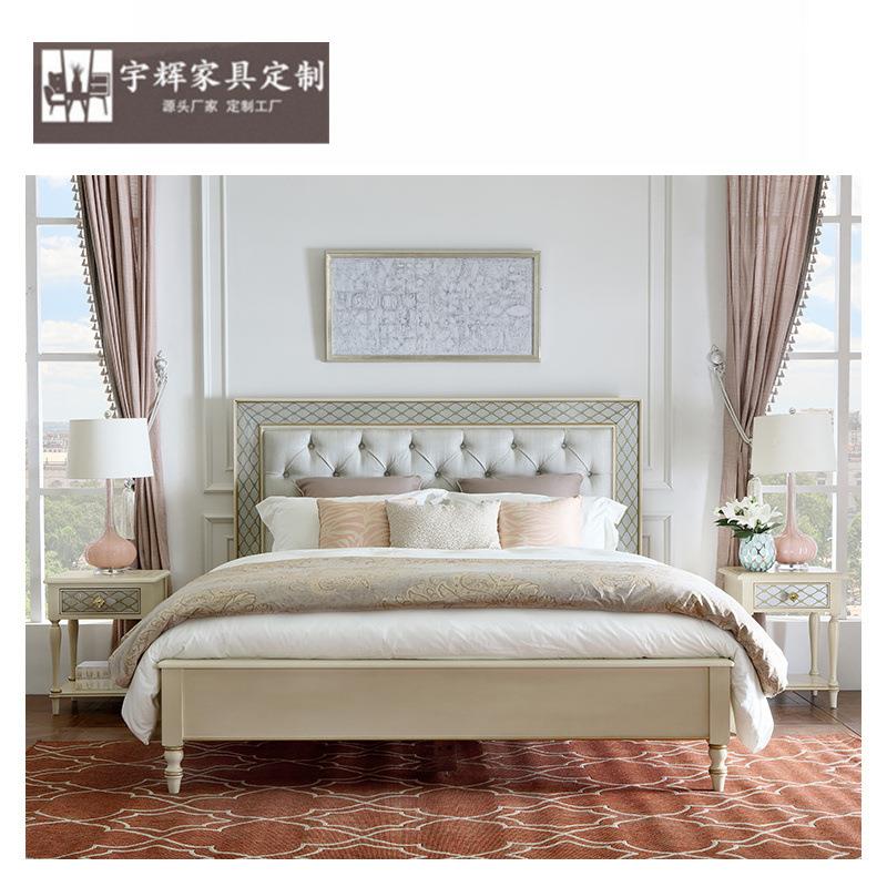 实木床双人床时尚欧式床轻奢主卧现代简约公主床1.5米婚床双人床