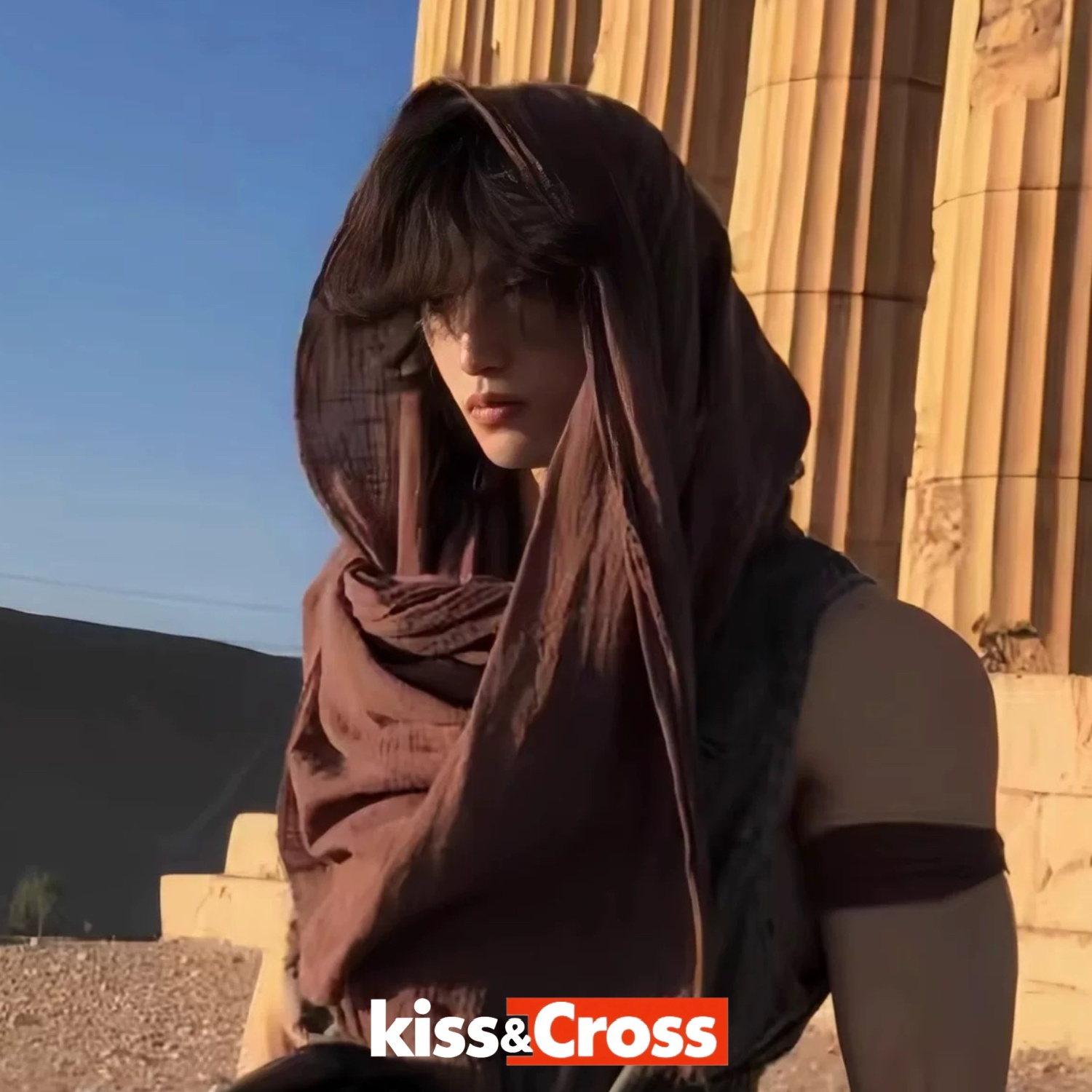 沙丘废土风长款中性酷帅围巾