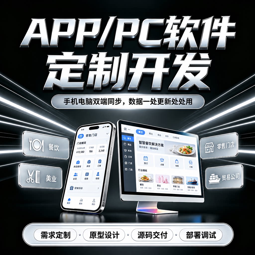 APP 软件定制开发 电脑 PC 客户端软件定制 企业业务工具定制开发